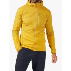 Bluza z kapturem męska Rab Ascendor Summit Hoody FZ. Żółte bluzy męskie RAB, na zimę, m, bez wzorów, z kapturem, narciarskie. Za 597.99 zł.