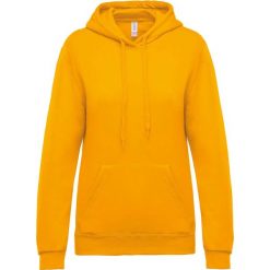 Damska bluza z kapturem Kariban. Żółte bluzy damskie KARIBAN, xl, bez wzorów, z bawełny, eleganckie, bez ramiączek, z kapturem. Za 129.50 zł.