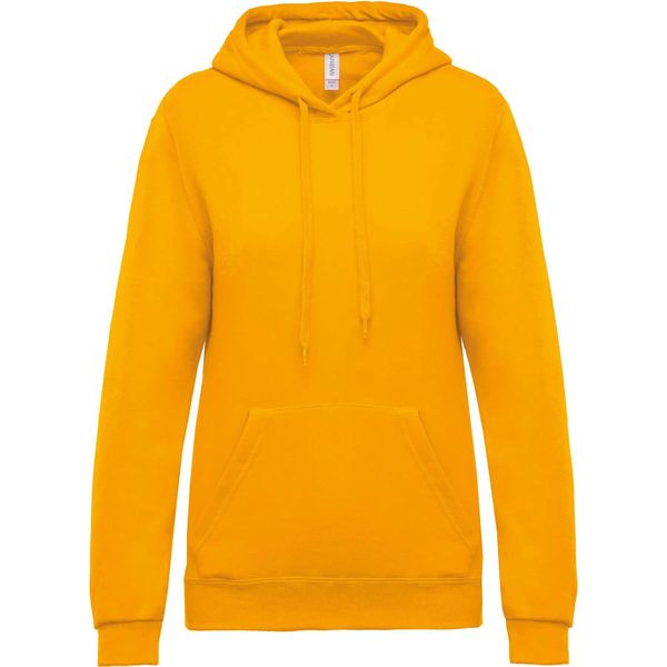 Damska bluza z kapturem Kariban. Żółte bluzy damskie KARIBAN, xl, bez wzorów, z bawełny, eleganckie, bez ramiączek, z kapturem. Za 115.00 zł.