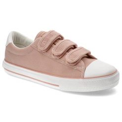 Różowe Trampki Big Star Modne Buty Damskie. Czerwone trampki i tenisówki damskie BIG STAR, z aplikacjami, z materiału, bez zapięcia. Za 129.00 zł.