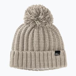 Czapka zimowa damska Jack Wolfskin Highloft Knit. Szare czapki damskie Jack Wolfskin, na zimę, bez wzorów, sportowe. Za 139.99 zł.