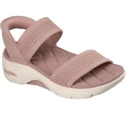 Sandały damskie Skechers Go Walk Arch Fit 2.0 Sandal -. Fioletowe sandały damskie Skechers, bez wzorów, z materiału, bez obcasa, bez zapięcia. Za 490.00 zł.