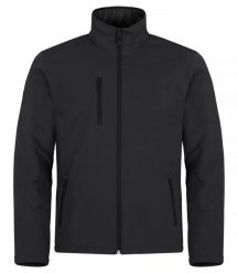 Clique Pikowana Kurtka Softshell – Lekka izolacja, WP 5000. Czarne kurtki męskie CLIQUE, m, bez wzorów, z polaru, bez kaptura. Za 307.29 zł.