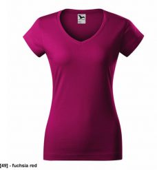 MALFINI - ADLER - Koszulka damska, 180 g/m fuchsia red S. Czerwone bluzki damskie MALFINI, m, bez wzorów, bez kołnierzyka, bez ramiączek. Za 27.71 zł.