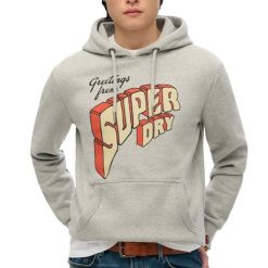 Bluza z kapturem Superdry North Cali. Szare bluzy męskie Superdry, m, bez wzorów, casualowe, bez ramiączek, z kapturem. W wyprzedaży za 352.50 zł.