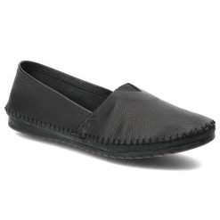 Czarne Półbuty Armodo Skórzane Wygodne Buty. Czarne półbuty damskie Armodo, bez wzorów, ze skóry, biznesowe, bez obcasa, bez zapięcia. Za 209.00 zł.