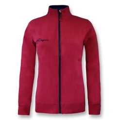Damska Bluza do Biegania Mayte Wiśnia-Niebieska. Fioletowe bluzy damskie Legea, m, bez wzorów, z bawełny, bez ramiączek, z kapturem. Za 116.00 zł.