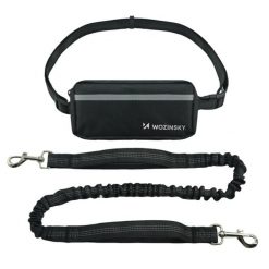 Pas biodrowy do biegania z psem smycz elastyczna saszetka hands free. Czarne torby na ramię męskie Wozinsky. Za 49.99 zł.
