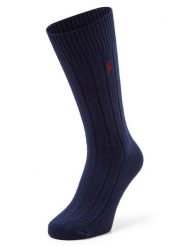 Polo Ralph Lauren skarpety wełniane Mężczyźni niebieski, ONE SIZE. Niebieskie skarpety męskie Polo Ralph Lauren, bez wzorów, z wełny. Za 159.95 zł.