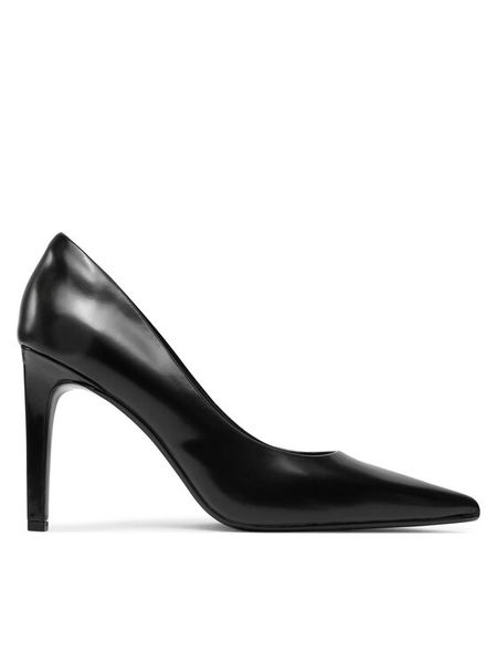 Calvin Klein Szpilki Heel Pump 90 - Brush L HW0HW02263 Czarny. Czarne szpilki damskie Calvin Klein, bez wzorów, ze skóry, bez obcasa, na szpilce, bez zapięcia. Za 379.99 zł.