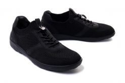 RIEKER REMONTE R3511-01 black, półbuty damskie. Czarne półbuty damskie Rieker Remonte, bez wzorów, bez obcasa, bez zapięcia. Za 159.95 zł.