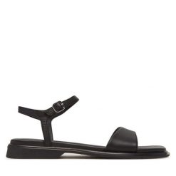 Sandały Vagabond Shoemakers. Czarne sandały damskie Vagabond Shoemakers, bez wzorów, bez obcasa, na płaskiej podeszwie, bez zapięcia. Za 479.99 zł.