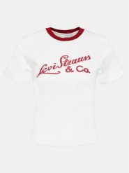Levi's® T-Shirt Essential Sporty A8798-0023 Écru Slim Fit. T-shirty damskie s, bez wzorów, z bawełny, sportowe, bez kołnierzyka, bez ramiączek. Za 89.99 zł.