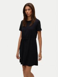 Vero Moda Sukienka codzienna Luna 10325626 Czarny Regular Fit. Czarne sukienki damskie Vero Moda, na co dzień, m, bez wzorów, z bawełny, bez kołnierzyka, bez ramiączek, proste. Za 89.99 zł.