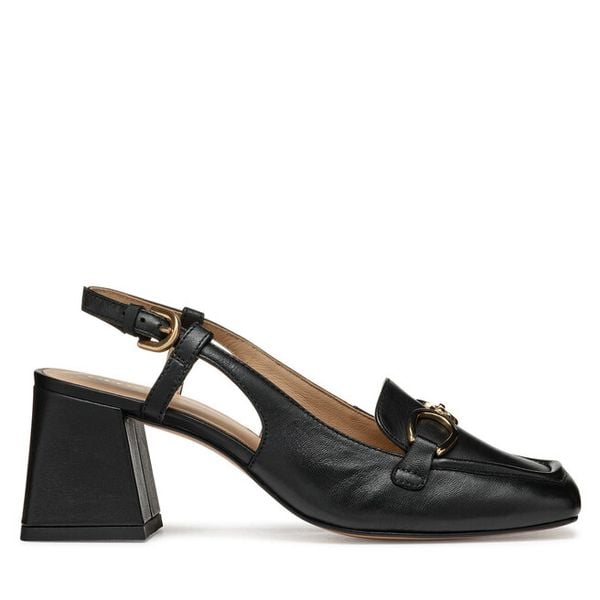 Czółenka Geox. Czarne czółenka damskie Geox, bez wzorów, bez obcasa, bez zapięcia. Za 309.99 zł.