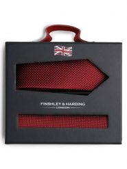 Finshley & Harding London Krawat i poszetka z jedwabiu Mężczyźni Jedwab czerwony, ONE SIZE. Czerwone krawaty i muchy Finshley & Harding London, bez wzorów, z jedwabiu. Za 199.95 zł.