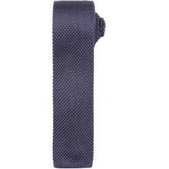 Delikatny krawat z dzianiny Premier. Szare krawaty i muchy PREMIER, bez wzorów, z dzianiny, biznesowe. Za 174.50 zł.