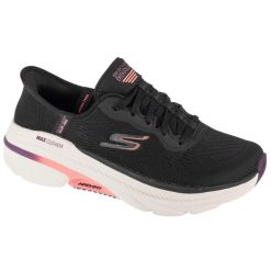 Buty sportowe damskie, Slip-Ins: Max Cushioning Arch Fit 2.0 - Antilles. Czarne obuwie sportowe damskie Skechers, bez wzorów, bez zapięcia, trekkingowe. Za 549.99 zł.