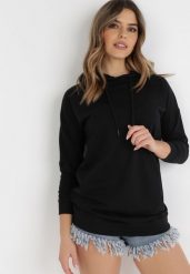 Czarna Bluza Antyne. Czarne bluzy damskie Born2be, s, z aplikacjami, casualowe, bez ramiączek, bez kaptura. Za 74.99 zł.