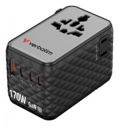 Uniwersalny zasilacz podróżny Verbatim Charge 'N' Travel 170 W. Powerbanki Verbatim. Za 461.99 zł.