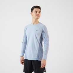Koszulka do tenisa długi rękaw męska Artengo Thermic. Czarne bluzy męskie ARTENGO, m, bez wzorów, z elastanu, sportowe, bez ramiączek, bez kaptura. Za 79.99 zł.