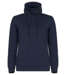 Clique Hobart Women bluza z wysokim kołnierzem Dark Navy. Niebieskie bluzy damskie CLIQUE, l, bez wzorów, z elastanu, bez ramiączek, bez kaptura. Za 188.92 zł.