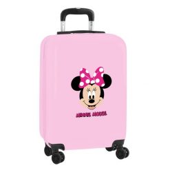 Walizka kabinowa Minnie Mouse My Time Różowy. Czerwone walizki damskie Disney, bez wzorów, z poliesteru. Za 389.00 zł.