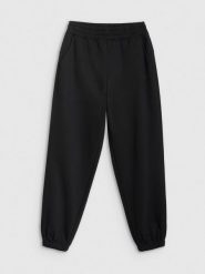 4F Spodnie dresowe joggery damskie - czarne XS. Czarne spodnie sportowe damskie 4F, bez wzorów, z dresówki. Za 129.99 zł.