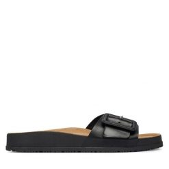 Klapki Tamaris. Czarne klapki damskie Tamaris, bez wzorów, bez obcasa, bez zapięcia. Za 329.99 zł.