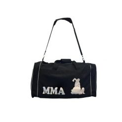 Torba sportowa MMA Essimo. Czarne torby sportowe męskie ESSIMO, bez wzorów, z nadrukiem. Za 117.50 zł.