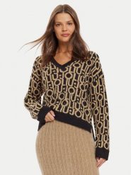 Liu Jo Sweter WF4436 MA30P Brązowy Regular Fit. Brązowe swetry nierozpinane damskie Liu Jo, m, bez wzorów, z syntetyku, bez kołnierzyka, bez ramiączek. Za 399.99 zł.