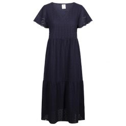 Trespass Eileen - Damska sukienka midi w kolorze granatowym. Niebieskie sukienki damskie Trespass, xs, bez wzorów, sportowe, bez kołnierzyka, bez ramiączek, midi, sportowe. Za 354.99 zł.