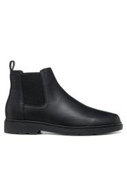 Geox Sztyblety U Spherica Ec1 B U66CJA 00047 C9999 Czarny. Czarne botki męskie Geox, bez wzorów, ze skóry, bez obcasa, bez zapięcia. Za 639.99 zł.