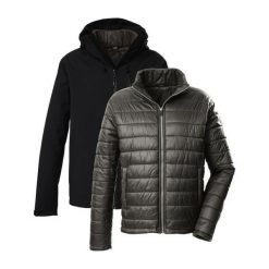 Kombinezon parka i puchówka Killtec KOW 95. Czarne parki męskie KILLTEC, na jesień, l, bez wzorów, z materiału, bez kołnierzyka, z kapturem. Za 656.65 zł.