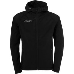 Kurtka softshell Uhlsport Essential. Czarne kurtki męskie Uhlsport, l, bez wzorów, z materiału, bez kaptura. Za 349.00 zł.