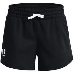 Spodnie treningowe damskie Under Armour Rival Fleece Shorts. Czarne spodnie dresowe damskie Under Armour, bez wzorów, sportowe, krótkie. Za 119.99 zł.