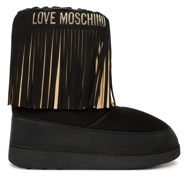 Śniegowce LOVE MOSCHINO. Czarne śniegowce damskie Love Moschino, bez zapięcia. Za 539.99 zł.