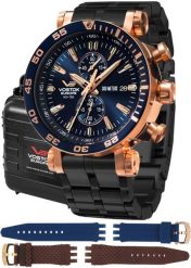 Zegarek męski Vostok Europe VK61-575B590BB czarny. Czarne zegarki męskie Vostok Europe, bez wzorów. Za 8,320.95 zł.