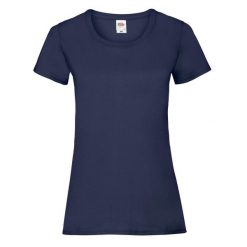 Koszulka Damska Valueweight. Niebieskie bluzki damskie fruit of the loom, s, bez wzorów, sportowe, bez kołnierzyka, bez ramiączek. Za 30.99 zł.