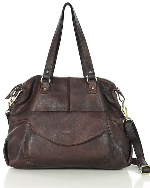 Shopper bag torebka skórzana A4 do pracy - MARCO MAZZINI ciemny brąz. Brązowe shopperki damskie bez wzorów, ze skóry, bez dodatków. Za 512.00 zł.