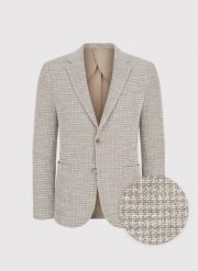 PAKO LORENTE – Beżowa marynarka w pepitkę. Brązowe marynarki męskie Pako Lorente, m, bez wzorów, z bawełny, casualowe, bez kołnierzyka, bez ramiączek. Za 799.99 zł.