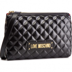 Torebka LOVE MOSCHINO - JC4010PP17LA0000 Nero. Czarne listonoszki damskie Love Moschino, bez wzorów, ze skóry ekologicznej, bez dodatków. W wyprzedaży za 429.00 zł.