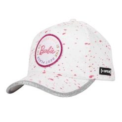 Damska Czapka Z Daszkiem Z Logo Barbie. Białe czapki damskie CapsLab, bez wzorów. Za 193.99 zł.