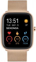 Smartwatch Sekonda 30220 Różowe złoto (3602-1-169-543370). Czerwone zegarki smartwatch Sekonda, bez wzorów. Za 438.00 zł.