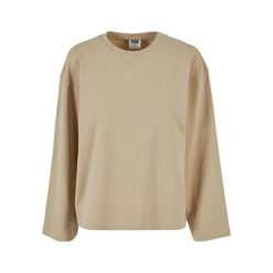 Damska Koszulka Z Długim Rękawem Z Bawełny Organicznej. Brązowe bluzki damskie Urban Classics, xl, bez wzorów, z bawełny, sportowe, bez kołnierzyka, bez ramiączek. Za 121.99 zł.