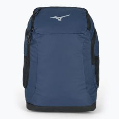 Plecak treningowy Mizuno TR 40 l navy. Niebieskie plecaki męskie Mizuno, bez wzorów, z materiału, sportowe. Za 219.99 zł.