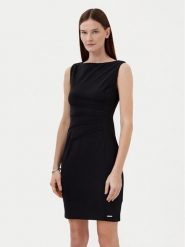 Calvin Klein Sukienka codzienna K20K208433 Czarny Regular Fit. Czarne sukienki damskie Calvin Klein, na co dzień, bez wzorów, z syntetyku, wizytowe, bez kołnierzyka, bez ramiączek, proste. Za 459.99 zł.