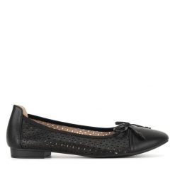 Baleriny Clara Barson. Czarne balerinki damskie Clara Barson, bez wzorów, bez obcasa, bez zapięcia. Za 69.99 zł.