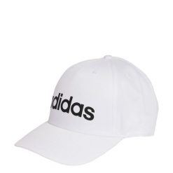 Czapka LINEAR BASEBALL CAP. Białe czapki damskie Adidas, bez wzorów, klasyczne. Za 64.95 zł.
