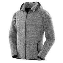 Damska Bluza Z Mikropolaru Fitness Z Pełnym Zamkiem Błyskawicznym. Szare bluzy damskie SPIRO, bez wzorów, bez ramiączek, bez kaptura. Za 128.99 zł.